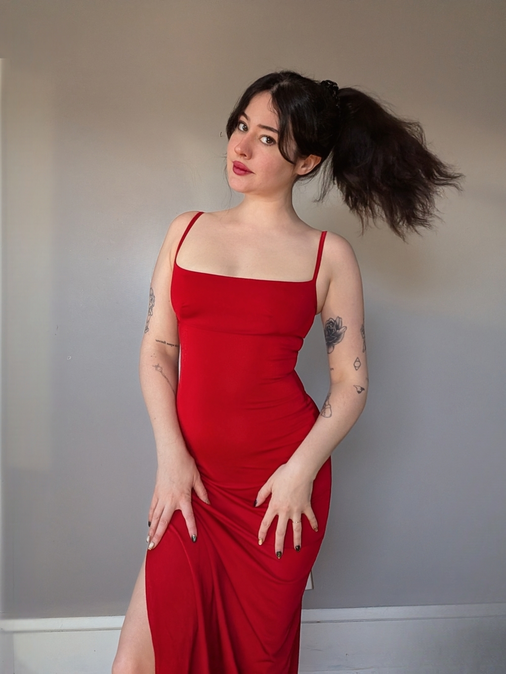 90s "Necessary Objects" Spaghetti Strap Maxi Dress